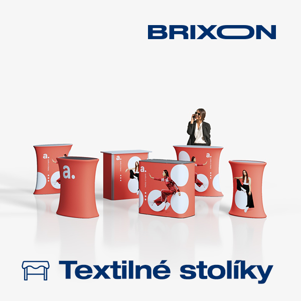 Reklamné textilné pulty a prezentačné stolíky Brixon